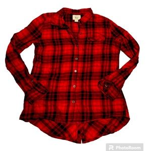 G. H. Bass Plaid Button Up - Size Medium